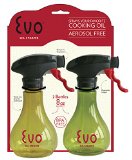 Delta Evo Oil Trigger Spray Bottles for Olive and Cooking Oils 8-Ounce 2 Pack