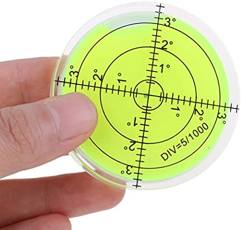 1Pc Bubble Level Measuring Tools Round Bubble Spirit Levels Circular Bullseye Bubble Degree Marked Surface Leveling for Camera Tripod Frame Furniture Measuring Instruments Layout Tools 60x12mm