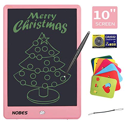 LCD Writing Tablet 10 Inch - NOBES Electronic Writing Board, Doodle Pad, LCD Drawing Board eWriter, Office Whiteboard Bulletin Board Memo Notes Educational Drawing Toys for Kids (Pink)