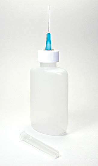 Gaunt Industries HYPO-200 - Oiler Boiler- Watercolor & Thin Acrylic Paint Applicator- 1-1/4 Ounce Clear Oval Plastic Bottle with 25 Gauge Blunt Tip- Precision Paint Dispenser- Use with Thin Liquids