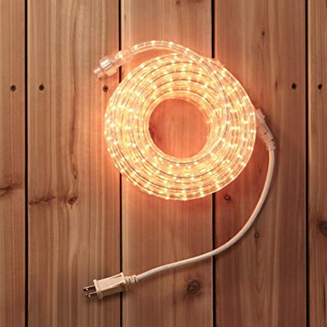 NOMA Rope Lights | 30 Ft Plug-in, Connectable, Indoor/Outdoor, Waterproof | Ideal for Christmas, Holiday, Deck, Patio, and Backyards | UL Certified, Warm White