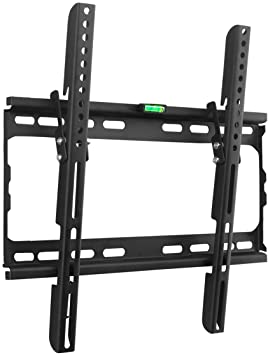 Suptek Tilt TV Wall Mount Bracket for Most 26-55 inch LED, LCD and Plasma TV, Mount with Max 400x400mm VESA and 100lbs Loading Capacity, Fits Studs 16" Apart, Low Profile with Bubble Level (MT4204),
