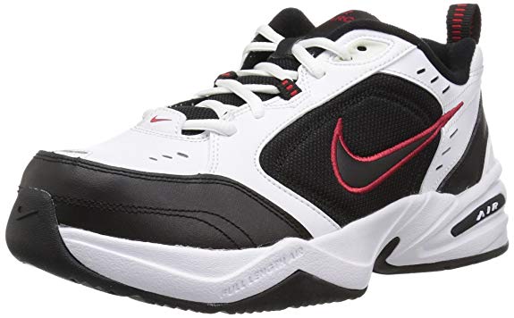 Nike Men's Air Monarch IV Cross Trainer, White/Black, 12.5 4E US