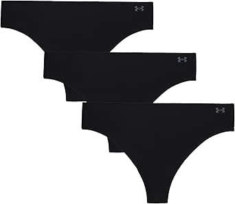 Under Armour Women's 3-pack Pure Stretch No Show Thong Underwear, All-day Comfort & Ultra-soft Fit