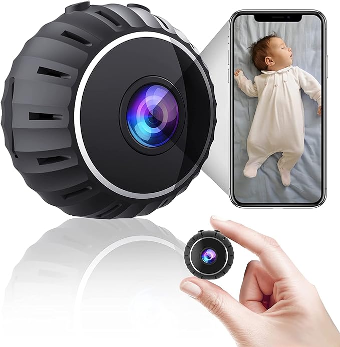 Mini Spy Cameras Hidden 1080P HD Wireless Camera with Night Vision Motion Detection, WiFi Camera Home Security Nanny Surveillance Cam Perfect Video Bady Camera for Indoor and Outdoor