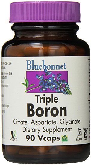 BlueBonnet Triple Boron Vegetarian Capsules, 3 mg, 90 Count