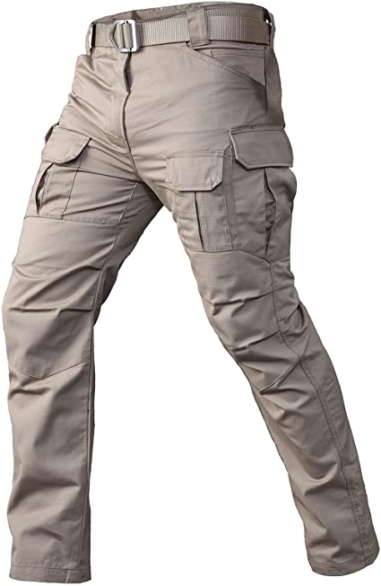 CARWORNIC Gear Men's Tactical Cargo Pants Waterpoof Lightweight Rip Stop EDC Military Combat Trousers