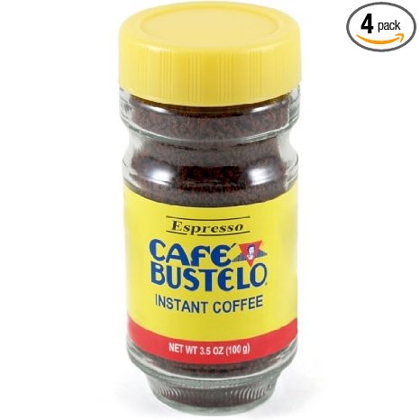 Café Bustelo Instant Espresso, 3.5-Ounce Jars (Pack of 4)