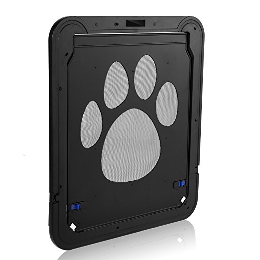 Dog Screen Door Pet Cat Screen Door Protector for Sliding Door, Automatic Lock/Lockable