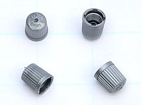 BMW TPMS Wheel Valve Stem Cap set Gray ( x4 ) tire air fill screw on cover