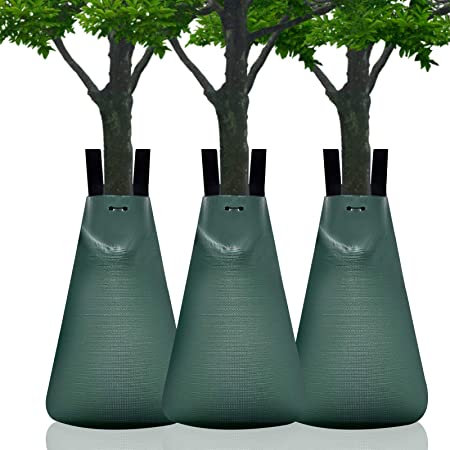 Newtion Tree Watering Bag 3 PCS 20 Gallon Slow Release Watering Bag for Trees,Tree Irrigation Bag Made of Durable PVC Material and Heavy-Duty PE Tarpaulin with Zipper(5-9 Hours Releasing Time)