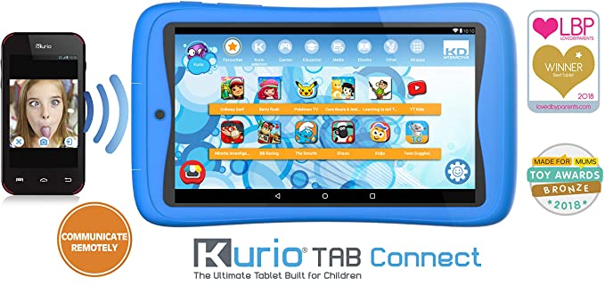 Kurio Tab Connect 7-Inch Tablet - (Blue) (AMD A8 8127 Processor, 1 GB RAM, 16 GB HDD, Android 6.0)