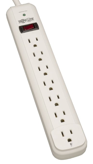 Tripp Lite 7 Outlet Surge Protector Power Strip 12ft Cord 1080 Joules LED LIFETIME WARRANTY & $25K INSURANCE (TLP712)