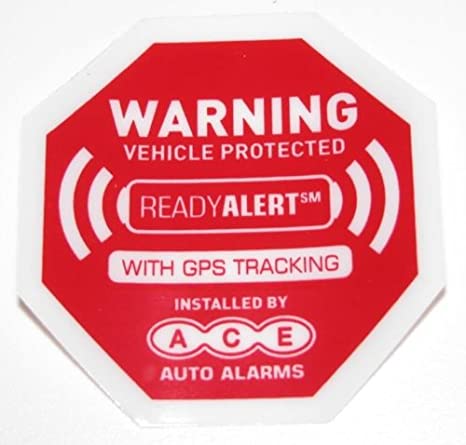 4 AUTO CAR Security GPS Device Alarm Static Cling Stickers Decals!