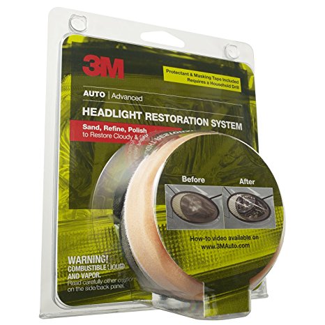 3M Headlight Renewal Kit with Protectant, (39045)