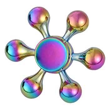 DSSY Metal Rainbow Color Hand Spinner High Speed EDC Fidget Toys for Relieving ADHD, Anxiety, Stress and Boredom (Rainbow 03)