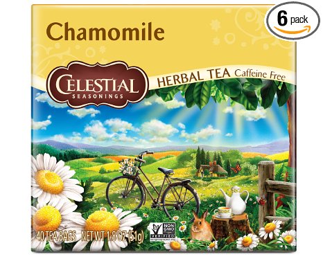Celestial Seasonings Herbal Tea, Chamomile, 40 Count (Pack of 6)