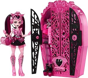 Monster High Skulltimate Secrets Doll & Accessories Set, Monster Mysteries Draculaura with Dress-Up Closet & 19  Surprises Including Doll Clothes