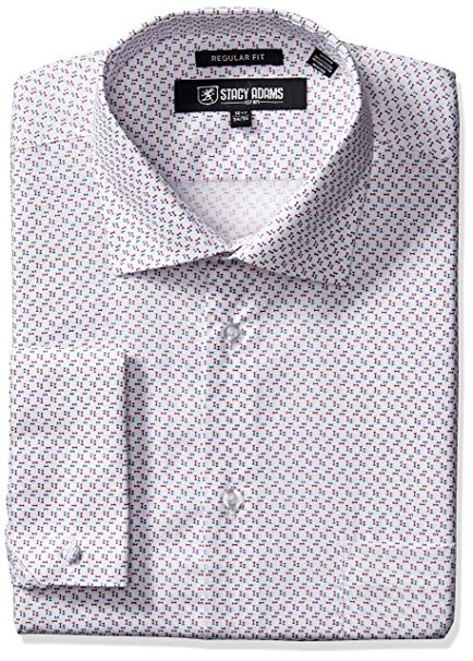 Stacy Adams Men's Mini Print Dress Shirt