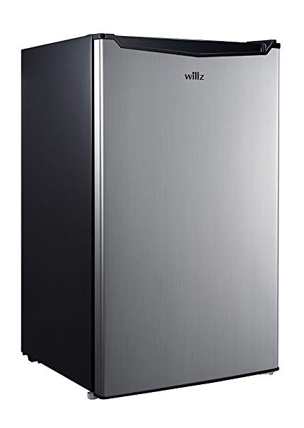 Willz 4.6 Cu Ft Refrigerator Single Door True  Freezer, Stainless Steel