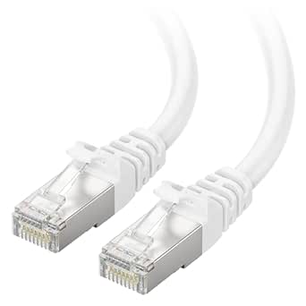 Cable Matters 10Gbps Snagless Shielded Cat6A Ethernet Cable 10 ft (SSTP, SFTP Shielded Ethernet Cable, Shielded Cat6 Cable, Cat 6 Shielded Network Cable) in White