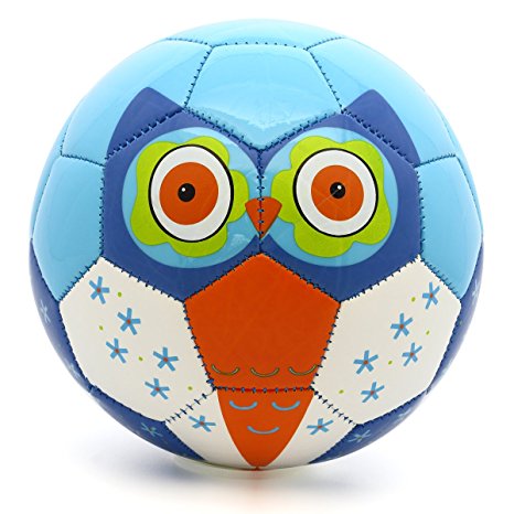 Picador Cartoon Soccer Ball Size 1 for Toddler Shipped Deflated (Blue Owl)