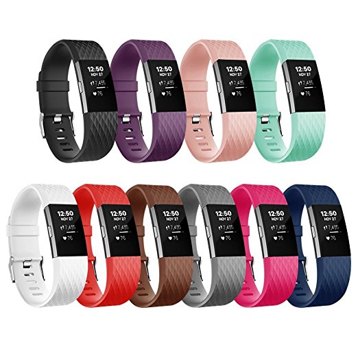 For Fitbit Charge 2 Bands, Adjustable Replacement Sport Strap Bands for Fitbit Charge 2 Smartwatch Fitness Wristband