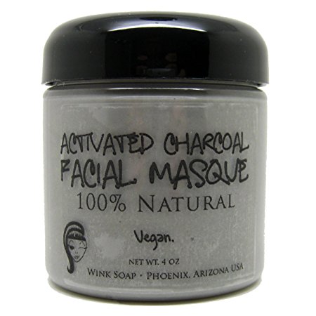 Activated Charcoal Facial Masque 4oz, Remove Toxins, Purify Skin, Best Face Mask for Clear Skin, Acne