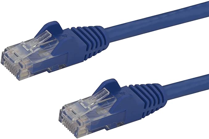 StarTech 6In Blue Cat6 Patch Cable with Snagless Rj45 Connectors, Short Etherne N6patch6inbl