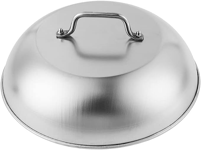 12 Inch Heavy Duty Cheese Melting Dome Stainless Steel Durable Round Basting, Steaming Cover for Flat Top Griddle Grill Accessories