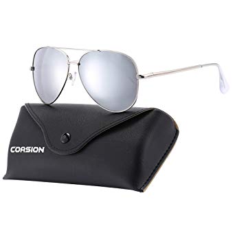 Polarized Aviator Sunglasses for Small Face Women Men Juniors UV400 Protection - Sizes from Kids to Adults