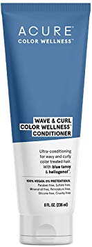 ACURE Wave & Curl Color Wellness Conditioner | 100% Vegan | Performance Driven Hair Care | Blue Tansy & Sunflower Seed Extract - Ultra-Conditioning For Wavy & Curly Color Treated Hair | 8 Fl Oz