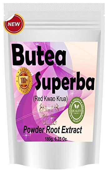 Super Powder Root Extract Premium 180G 6.35Oz Butea Superba Extract Organic Grown in Thailand