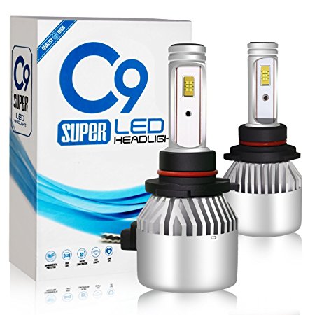 Treedeng 9006 LED Headlight Bulbs All-in-One Conversion Kit, Turbo Heat Dissipation, 72W 8000LM 6000K, IP68 Waterproof, 2 Year Warranty