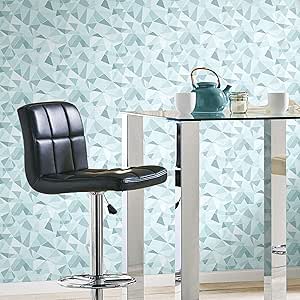 RoomMates RMK11811RL Blue and Teal Shattered Prism Peel and Stick Wallpaper