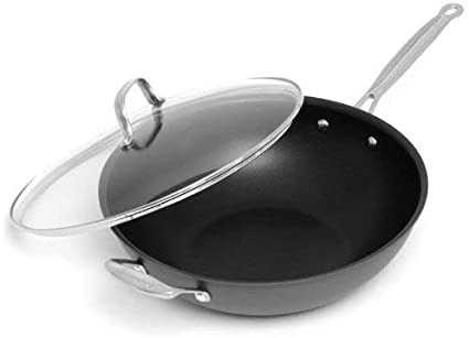 CUISINART 626-32H Chef's Classic Nonstick Hard-Anodized 12-1/2-Inch Stir Fry with Helper Handle and Cover