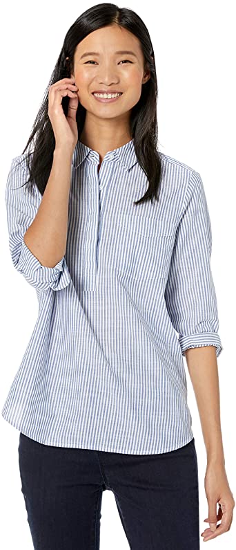 Amazon Brand - Goodthreads Women's Washed Cotton Popover Shirt