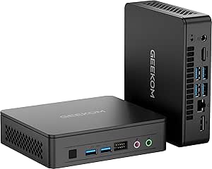 GEEKOM Mini PC Air 12 Lite - 12th Gen Intel-N100 (4 Kerne, 4 Threads) Mini PC Windows 11 Pro, DDR4 8GB 256GB SSD Mini Computer mit WiFi 5/Bluetooth 5.1/4K 2 Displays, für Zuhause/Geschäft/Schule