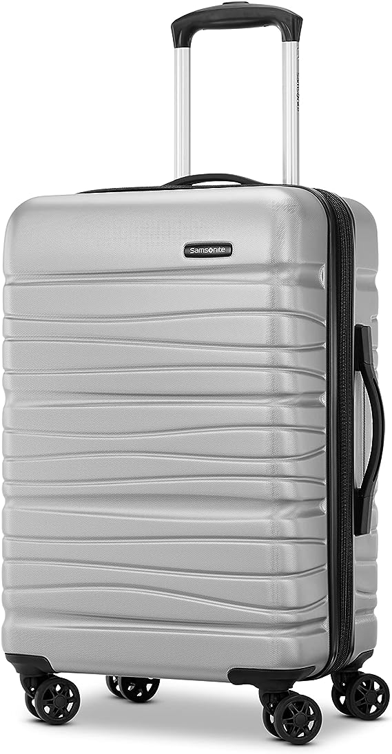 Samsonite Evolve SE Hardside Expandable Luggage with Double Spinner Wheels, Artic Silver, Carry-on