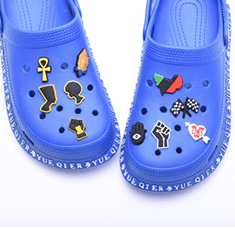 MoreDays Shoe Charms Black Lives Matter Fits for Clog Sandals Decoration for Kids Boy Girls Men Women Party Favors Birthday Gifts BLM006-10pcs