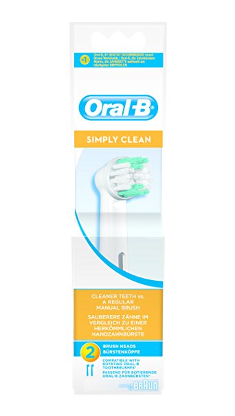 2x Oral B Simply Clean Replacement Toothbrush Heads