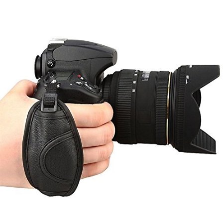 Prost Leather Hand Grip Strap for Canon EOS T5i T4i T3i 60D 70D 5D Nikon D7200 D7000 D600 D800 D90 D5200 D3100 Sony Olympus SLR/DSLR Leather Wrist Strap