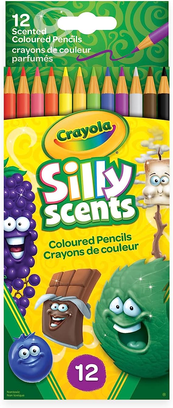 Crayola Canada Silly Scents Coloured Pencils 12 Count Arts & Crafts (67-8266)