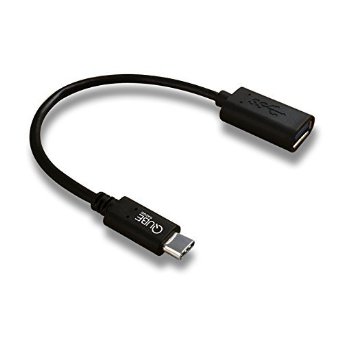 Qube Gadget USB Type C Female Adapter 31 Male to USB Type A 30 OTG Cable821cm Black