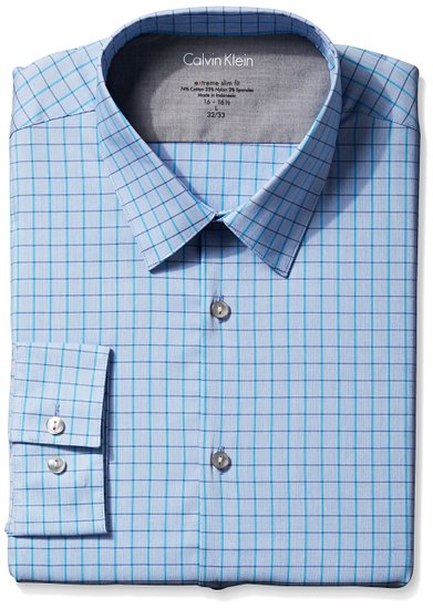 Calvin Klein Men's Xtreme Slim-Fit Grid Check Shirt