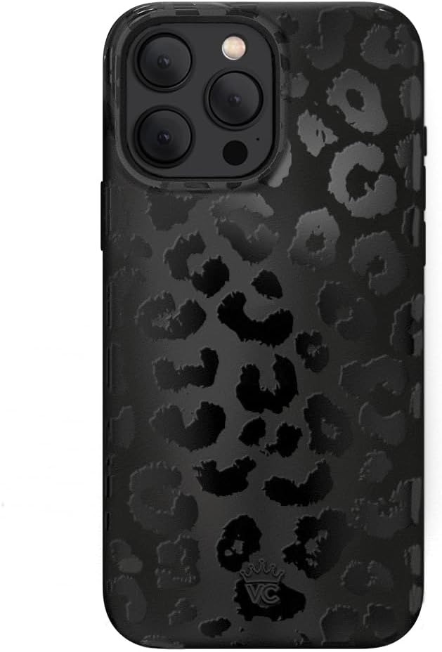 Velvet Caviar Designed for iPhone 15 PRO MAX Case Women [8ft Shockproof] Compatible with MagSafe - Cute Girly Protective Designer Phone Cases - Black Leopard Cheetah Print
