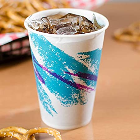 Decony 7 Oz Jazz Wax Coated Treated Paper Cold Cups 65% plant-based resources -100/pack -Plus 2 Reusable Clip on Cup Plastic Handles