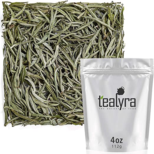 Tealyra - Darjeeling - White Silver Needle - Indian White Loose Leaf Tea - Low Caffeine - All Natural - 112g (4-ounce)