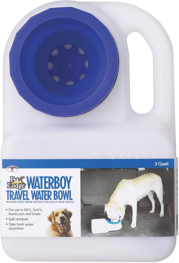 LITTLE GIANT On The Go Pet Waterer - Pet Lodge - Water Boy Travel Tank Pet Waterer, Perfect for Cars, RVs and On The Go, 3 Quarts (Item No. TWB3)