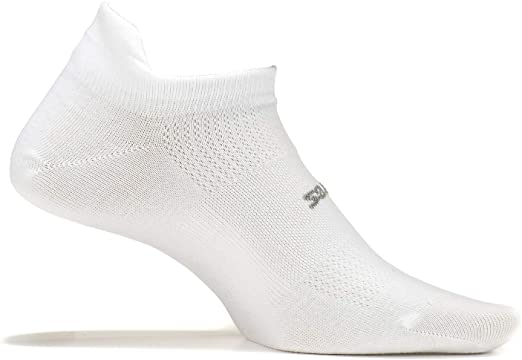 Feetures High Performance Ultra Light No Show Tab, White, Large